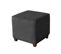Muiuou Funda de Terciopelo Elástica para Pouf Cuadrado, Cubierta Lavable con Base Antideslizante y Borde Elástico, Protector para Reposapiés y Taburetes Ottomán (Estilo 5,Pequeño)