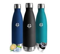 Mujigaga Botella Agua Acero Inoxidable 750ml, Botella Termica Prueba de Fugas, Mantener 12H Caliente/24 Frío, Cantimplora Termica, Doble Pared Termo Sin BPA, para Viaje, Exterior, Oficina