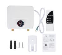 Mulcort Calentador de agua eléctrico sin tanque (6500 W, 220 V, calentador de agua instantáneo, temperatura constante, con control remoto digital a petición, calentador de agua
