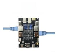 Multi para cable Tester Network USB Printer Wire Fault Multi | Tests network, USB, printer wires; finds continuity faults, pin misalignment; compact black PCB design
