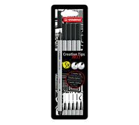 Multi-Tip Pen Set - STABILO Creative Tips - ARTY - Pack of 5 - Black Pack of 5 B