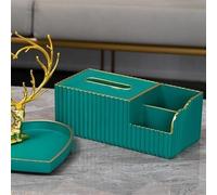 Multicoloured Rectangular Multifunctional Fashionable Tissue Box For Home Use(Green)