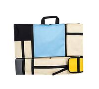 Multifunción bolsas de bocetos, A2/4K tablero de dibujo bolsa impermeable portátil arte mochila Splice rejilla patrón,Mochila/cartera para portafolio de artista (Rejilla azul)