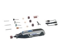 Dremel Multiherramienta Lite 7760 inalámbrica, batería de litio 3.6 V, kit 15 accesorios, USB