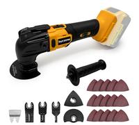 Multiherramienta oscilante inalámbrica para batería DeWalt de 18 V, multiherramientas inalámbricas con 6 velocidades variables, ángulo de oscilación de 4°, herramienta oscilante de 23 piezas para