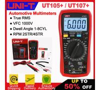 Multímetro automotriz UNI-T UT105 + UT107 + Plus con tacómetro, velocidad del motor, probador VFC de RPM, multímetro Digital profesional para coche UT107 Plus