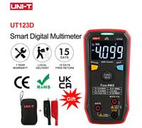 Multímetro de UNI-T UT123D multímetro Digital inteligente medidor de corriente CC CA probador eléctrico capacitancia de resistencia NCV prueba de diodo vivo