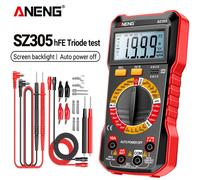 Multímetro Digital ANENG SZ305 Profesional, Medidor de Voltaje AC/DC, Amperímetro, Capacímetro, HFE, Triodo, NCV, Inductor de Voltaje, Probador Eléctrico SZ305 Red