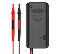 Multímetro digital con pantalla LCD grande, rango automático, verdadero valor eficaz, voltaje CA/CC, resistencia, frecuencia, capacitancia, temperatura, NCV, linterna LED, batería (configuración