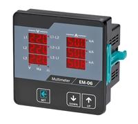 Multímetro Digital EM-06, medidor de Panel de visualización de secuencia de fase, voltios trifásicos (LL), (LN), amperios, frecuencia, 12 en 1(3CT 800A)