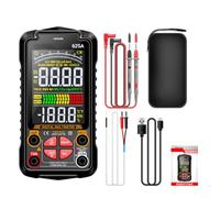 Multímetro digital inteligente de 625 A, voltímetro recargable de 1000 V CA/CC con gran pantalla a color, detección de cable vivo NCV, protección antiquemaduras para pruebas eléctricas y de bricolaje