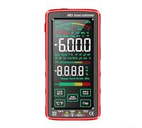 Multímetro digital profesional 6000 cuentas de rango automático TRMS USB Carga retroiluminada Pantalla para voltaje Resistencia de corriente Kit de prueba de diodos (negro)