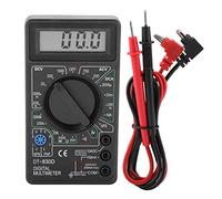 Multimetro Digital Profesional, DT830D Multímetro Digital, Polimetro para Medir Continuidad, Tester Electricista sin Contacto, Mini Multímetro Portátil con Pantalla LCD, Negro(No Incluida Batería)