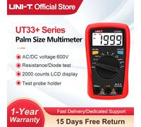 Multímetro Digital UNI-T UT33A + UT33D + UT33C + UT33B + multímetros de tamaño de palma voltímetro CC CA probador de resistencia multiprobador UT33A PLUS