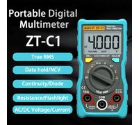Multímetro Digital ZOYI ZTC1, 4000 Lecturas, Precisión True RMS, Rango Automático, Amperímetro, Voltímetro, Medidor Inteligente de Capacitancia y Temperatura ZTC1