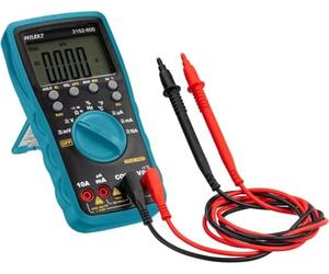 Multímetro HAZET 2152-500 I Comprobador digital con pantalla LC, 0-600 V, medidor de tensión, frecuencia, capacidad, temperatura y corriente incl. 2 pilas con retención de datos