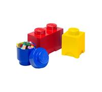 Multipack de Ladrillos de Almacenamiento de Lego, pequeño. Cajas de almacenaje apilables. Conjunto de 3 Piezas.