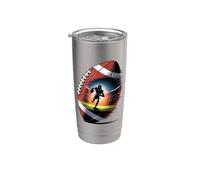 Multiple Exposure Art Jugador de Fútbol Americano Vaso térmico de acero inoxidable de doble pared