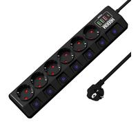 Multipresa 4000W con adattatore 4 USB e 6 Prese (2)