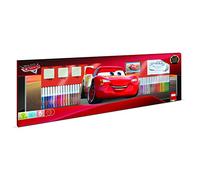 Multiprint Set 4 Sellos para Niños y 60 Marcadores de Colores Disney Cars, Made in Italy, Set Sellos Niños Persolanizados, en Madera y Caucho Natural, Tinta Lavable no Tóxica, Idea de Regalo, art.18823
