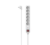 Hama Power Strip 6-FOLD Overvoltage Protection Switch 3 M White