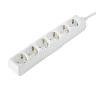 Hama Power Strip 6 Fold w/ Child Protection 1.4m White