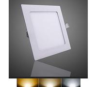 MUNDDY® - Downlight LED Panel Empotrable Cuadrado, iluminacion 6W 9W 12W 15W 18W 25W, marco blanco 3000k 4000k 6000k. Driver incluido Envio desde Madrid (4000k Blanco Neutro, 6W)