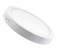 MUNDDY Downlight LED Panel Superficie Redondo, iluminacion 6W 12W 20W 25W, marco blanco. 3000K 4000K 6000K Driver Incluido. (4000k Blanco Neutro, 6W)
