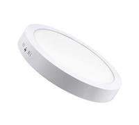 MUNDDY Downlight LED Panel Superficie Redondo, iluminacion 6W 12W 20W 25W, marco blanco. 3000K 4000K 6000K Driver Incluido. (3000k Blanco Cálido, 20W)