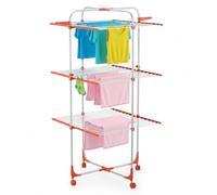 Mundo Home Tendedero Vertical Plegable 30M 3 Niveles con Ruedas 69.5×69.5×141.5cm - Tendedero de Pie Plegable de Aluminio para Interior y Exterior - Tenderetes de Ropa Plegables Ahorra Espacio