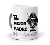mundohuevo. Taza con Frase “El Mejor Padre de la Galaxia”| Regalo Original| Capacidad de 350 m| Regalo para Fans de Star Wars.| Taza de cerámica AAA | Película| Ciencia Ficción| Regalos para Amigos.