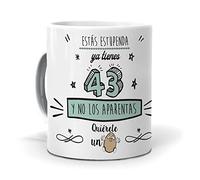 mundohuevo Taza Ya Tienes 43 y no los aparentas. Cerámica AAA - 350 ml.