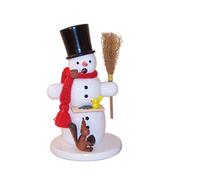 Muñeco de nieve ahumador con bombín. Dimensiones: 10,5 x 18 x 10,5 cm. Nuevo
