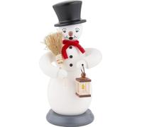 Muñeco de nieve colorido (23 cm), figura de "Räuchermann" (hombre que emite humo) de Müller Kleinkunst