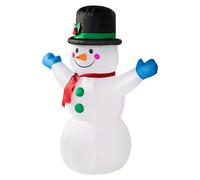 Muñeco de nieve inflable - Adorno navideño - Decoración navideña - Decoración para jardín - 120 cm de alto