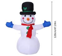 Muñeco de nieve inflable - decoración navideña - adorno navideño - figura navideña - adorno navideño - 1,2 metros