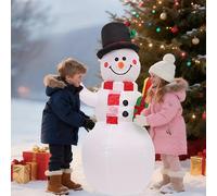 Muñeco de nieve inflable – Decoración para exteriores – Figura de invierno – 150 cm de altura – Poliéster resistente a la intemperie