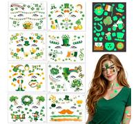 MUNSKT 18 pegatinas para el día de San Patricio, decoración del día de San Patricio, decoración del día de San Patricks, Día de los Outfits Makeup,Supplies Photo Booth Props for Friend
