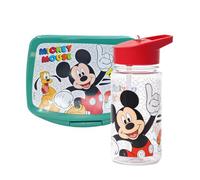 MUNTRADE Set Fiambrera y Botella Infantil Mickey Mouse