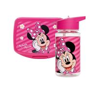 MUNTRADE Set Fiambrera y Botella Infantil Minnie Mouse
