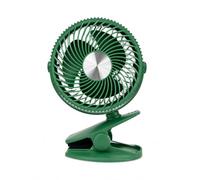 MUNTRADE Ventilador de mesa USB con Clip Verde | 2 Velocidades | Cable USB-C Incluido | Ventilador Silencioso Orientable | Para Escritorio, Oficina, Dormitorio, Carrito Bebé y Camping