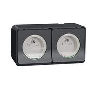 MUR36028 - Cortadora (doble prise 2P+T, mango de presión, IP55, IK08), color gris