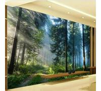 Mural de amanecer en un bosque de cedros en 3D papel pintado para salón pared de fondo y dormitorio; tapices artísticos decorativos