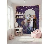 Mural De Foto Disney Girly 78x98 Pulgadas Wallpaper Frozen Elsa Anna Niños