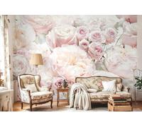 Mural de Pared Papel Pintado Komar Rosa Flores 368x254 cm