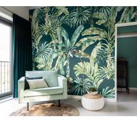 Mural papel liso limpieza con paño húmedo naturaleza etnic palmeras 485868 multicolor 400 x 300 cm rasch