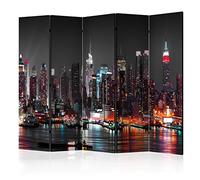 murando Biombo XXL Nueva York 225x172 cm de Impresion Bilateral en el Lienzo de TNT Foto Biombo Decorativo para Interiores Ciudad New York d-B-0185-z-c
