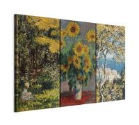 murando - Set De 3 Composición Cuadros Claude Monet 90x60 cm 3 Piezas