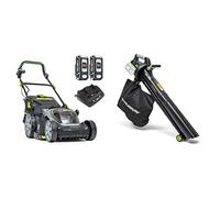 Murray 2x18V (36V) Cortacésped con batería de Litio, 37 cm, IQ18WM37, hasta 425 m2, Incluyendo 2x2.5Ah Baterías y Doble Cargador + Murray IQ18LBV Dual 18V (36V) Lithium-Ion Soplador de Hojas