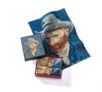 Musearta GT2-VG-SH-V433123 - Juego de 2 Toallas Unisex con diseño de autoretrato con Gorro de Felt Gris del Artista Vincent Van Gogh de algodón en el tamaño de 40 x 60 cm, GT2-VG-SH-V433123